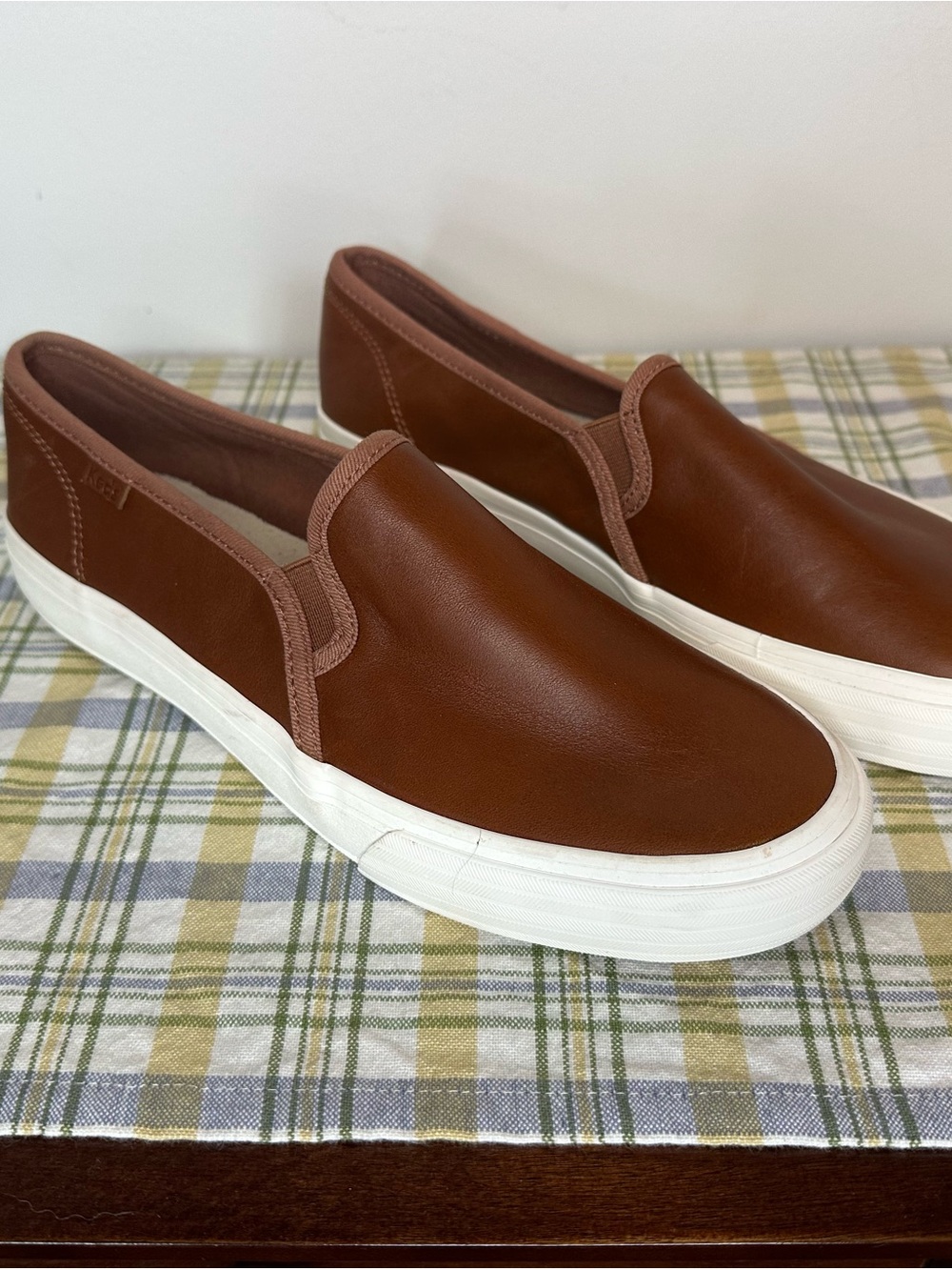 Keds Double Decker Leather Slip-On NWOT
